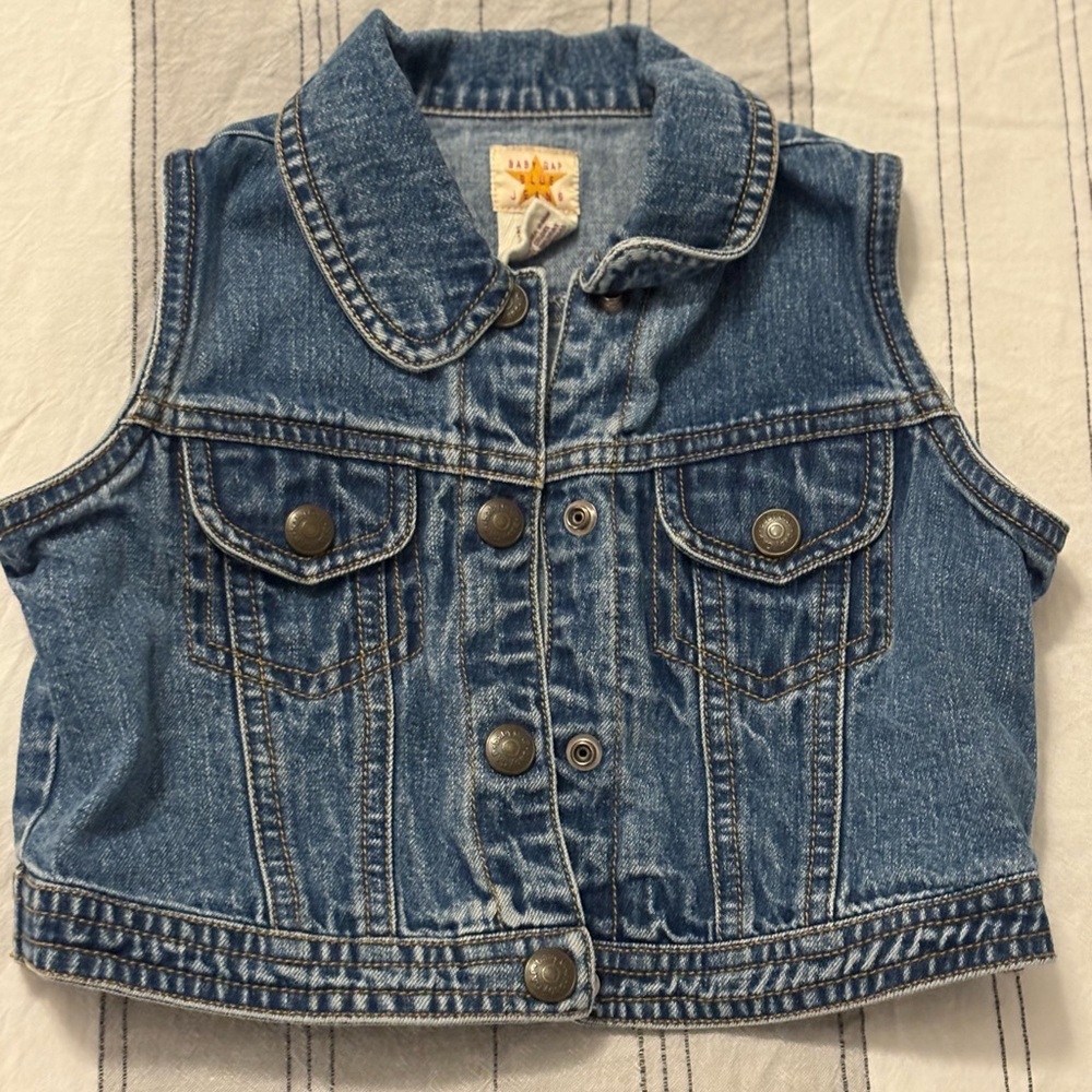 Vintage baby Gap jean vest 12/24 mo